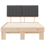 Bed Frame with Upholstered Headboard Dark Grey 120 x 190 cm 877505