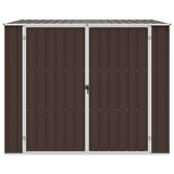 Garden Shed Brown 195x198x159 cm Galvanised Steel 46256