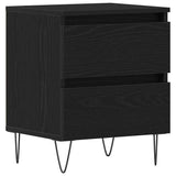 Bedside Cabinet Black oak 40 x 35 x 50 cm Engineered wood 863486