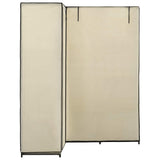 282451 Corner Wardrobe Cream 130x87x169 cm