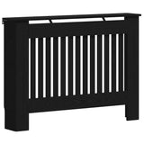 Radiator Cover Black Oak 112 x 19 x 81.5 cm Engineered Wood 884113