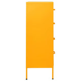 Chest of Drawers Mustard Yellow 80x35x101.5 cm Steel 336200