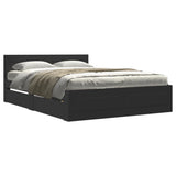 Bed Frame with Headboard without Mattress Black 120x190 cm Small Double 3295605