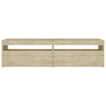 TV Cabinets 2 pcs with LED Lights Sonoma Oak 75x35x40 cm 804398