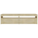 TV Cabinets 2 pcs with LED Lights Sonoma Oak 75x35x40 cm 804398