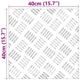 Stair Tread Square 4 pcs Silver 40 x 40 cm Aluminium 4104316