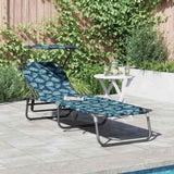 Folding Sun Lounger Folding Multicolour 190 x 57 x 81 cm Oxford 42003133