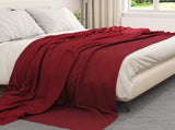 Throw Blankets 24 pcs Bordeaux Red 240 x 220 cm Fleece 42017111
