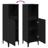 Bathroom Cabinet Black Oak 30 x 30 x 100 cm Engineered Wood 862808