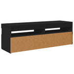 TV Cabinet with LED Lights Black 120x35x40 cm 804374