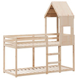 Bunk Bed without Mattress 75x190 cm Small Single Solid Wood Pine 3282007
