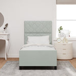 ZNTS Bed Frame Light Grey 100x200 cm Velvet 3344987