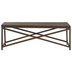 Garden Bench 120 cm Poly Rattan Brown 46212