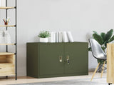 Storage Cabinet Olive Green 90 x 40 x 70 cm Steel 891638