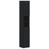 3 Piece Bathroom Cabinet Set UTRECHT Black Engineered Wood 3417487