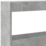 Headboard Cabinet with LED Concrete Grey 200x17x102 cm 839220