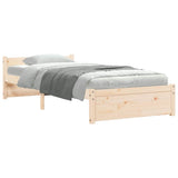 Bed Frame without Mattress Solid Wood 75x190 cm Small Single Small Single 815004