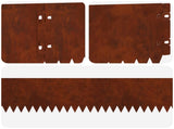 Lawn Edging 30 pcs 103 x 15 cm Steel Rusty 8008468