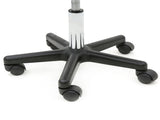 Round Shape Plastic Adjustable Salon Stool with Back Black 42012977
