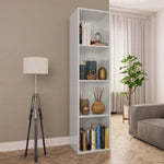 ZNTS Book Cabinet/TV Cabinet High Gloss White 36x30x143 cm Engineered Wood 800150