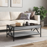 ZNTS Coffee Table with Infinity LED Grey Sonoma 90x50x38 cm 847710