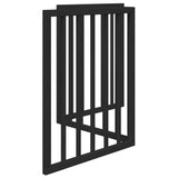 Dog Gate Foldable 3 Panels Black 150 cm Poplar Wood 352188