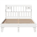 Bed Frame without Mattress White 140x190 cm Solid Wood Pine 3308856