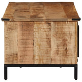 ZNTS Coffee Table with Drawers 110x50x40 cm Solid Wood Mango 374053