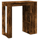Bar Table with Racks Smoked Oak 102x50x103.5 cm Engineered Wood 854359