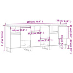 Sideboards 3 pcs High Gloss White Engineered Wood 3190159