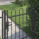 Fence Gate Grey 100 x 100 cm Powder coated steel 42008867