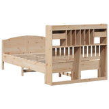 Bookcase Bed without Mattress 135x190 cm Double Solid Wood Pine 3323152