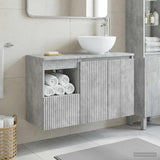 Bathroom Furniture Set 2 pcs Concrete Grey Engineered Wood 3404027