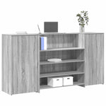 Reception Desk Grey Sonoma 200x50x103.5 cm Engineered Wood 3324183