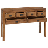 Sideboard Natural 110 x 35 x 75.5 cm Solid Teak Wood 42024261
