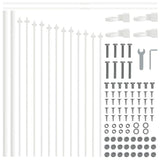 Garden Fence WOERDEN 8 pcs 170 x 115 cm Powder-Coated Steel 3360172