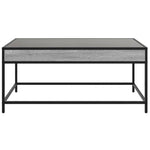 ZNTS Coffee Table with Infinity LED Grey Sonoma 90x50x41 cm 847690