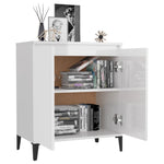 Sideboard High Gloss White 60x35x70 cm Engineered Wood 806082