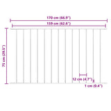 Fence Panel Woerden Powder-coated Steel 1.7x0.75 m White 145224