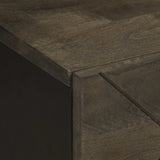 ZNTS Bedside Cabinet Black 40x33x46 cm Solid Wood Mango 4017682