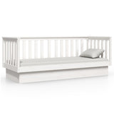 Day Bed without Mattress White 75x190 cm Small Single Solid Wood Pine 821575