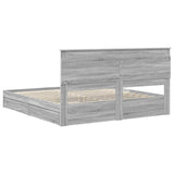 Storage Bed Grey Sonoma 180 x 200 cm Engineered Wood 3410228