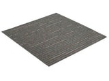 Carpet Tile Striped Dark Brown 50 x 50 cm 36 pcs PP and Bitumen 42032473