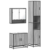 3 Piece Bathroom Furniture Set Grey Sonoma Engineered Wood 3301098