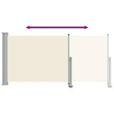 Patio Retractable Side Awning 120 x 300 cm Cream 45188