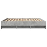 Bed Frame Concrete Grey Engineered wood King Storage Bed Frame 3295635