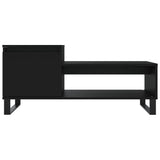 ZNTS Coffee Table Black 100x50x45 cm Engineered Wood 830837