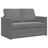 Folding Sofa Bed Dark Grey 122 x 70 x 60 cm Velvet 42030480