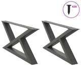 Coffee Table Legs 2 pcs Anthracite 70x cm Steel 4012694