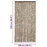 Insect Curtain Beige and Brown 100x220 cm Chenille 325450